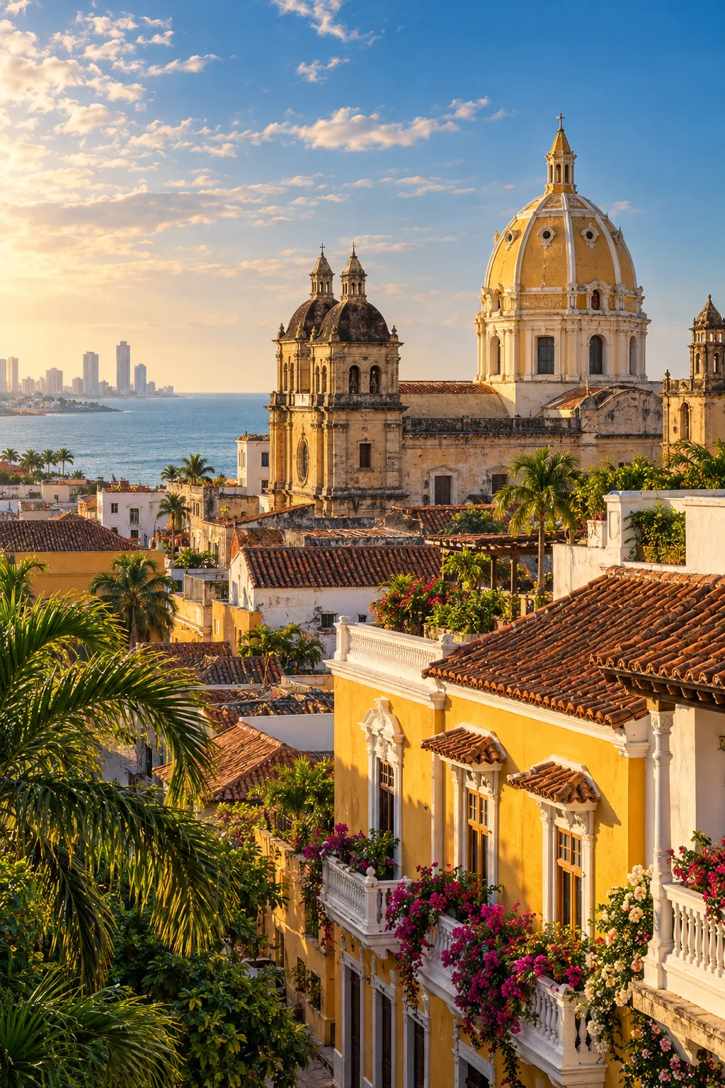 Arquitectura colonial y costa de Cartagena de Indias